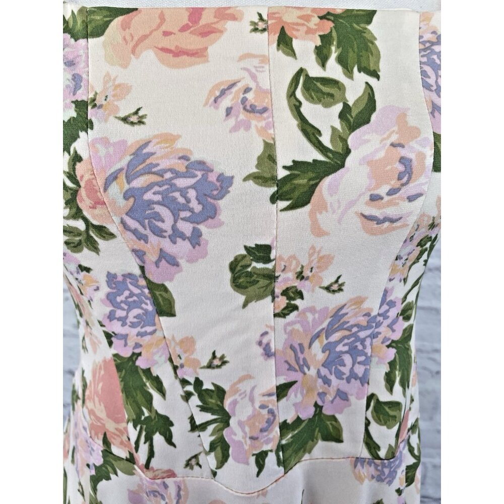 ZARA NWT Women's Floral Short Flare Dress Size Medium Adjustable - Picture 7 of 16